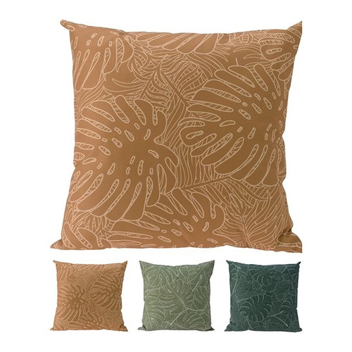 Cushion Leaf Print 45Cm 3 Assorted