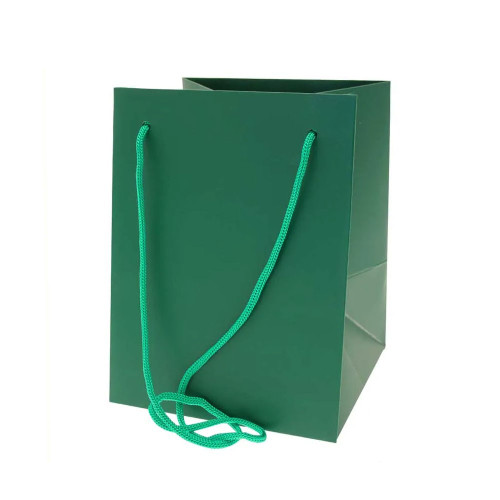 Hand Tie Bag Dark Green 19x25cm