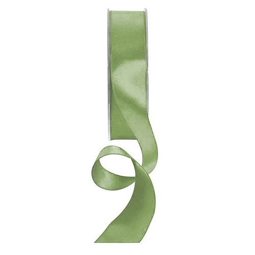 Double Satin Ribbon 25Mm Moss Green