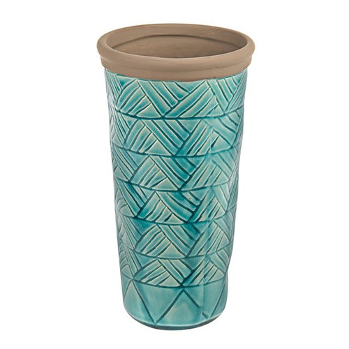 Aztec Vase Blue 26Cm