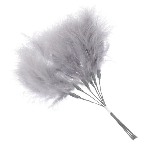 Fluffy Feathers Grey