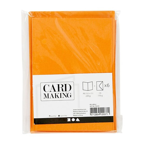 Cards & Envelopes Orange A6