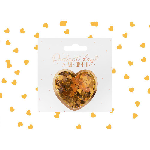Gold Heart Table Confetti
