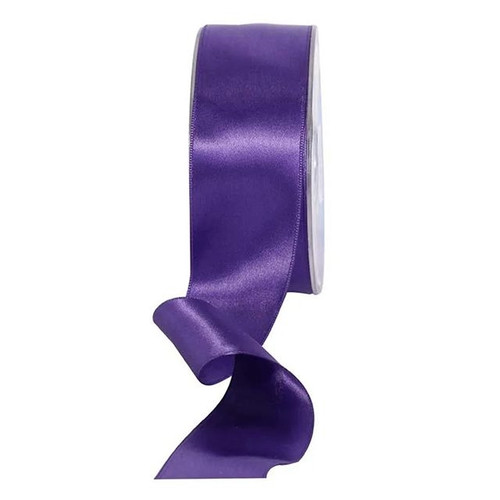 Double Satin Ribbon 38Mm Dark Purple