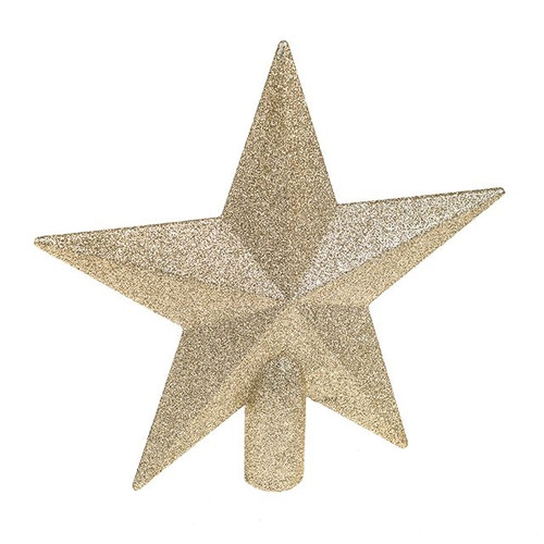 Star Tree Topper Shatterproof Light Gold