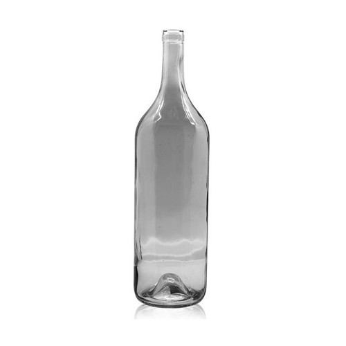 Bottle Glass Vase Large Grey