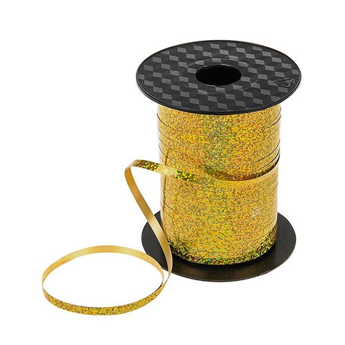Curling Ribbon Holographic Gold