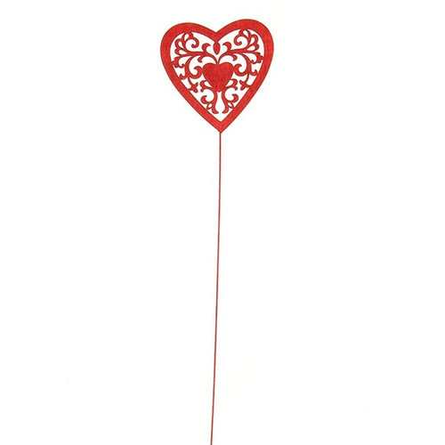 Pick Cut Out Heart Red 53Cm