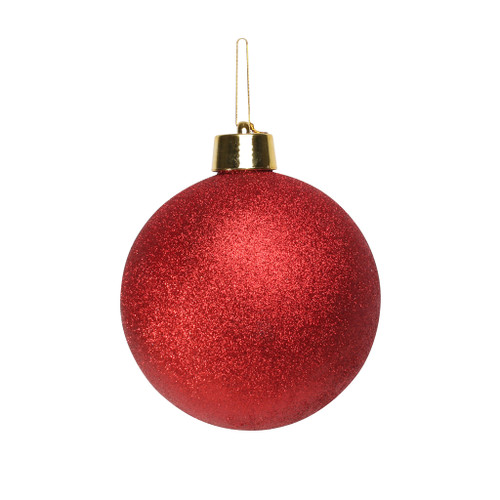 Red Glitter Shatterproof Bauble 20cm x 1