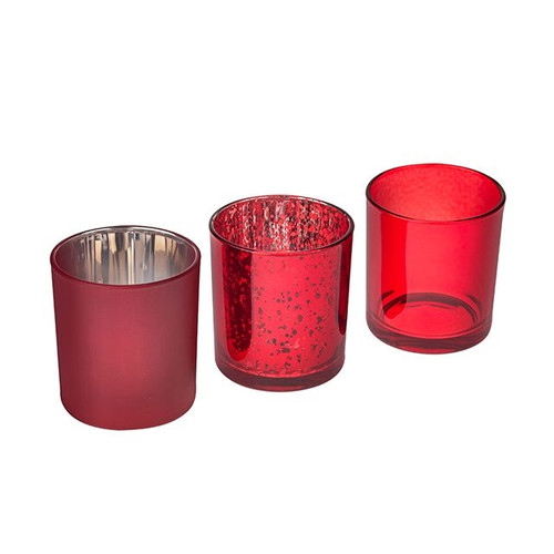 Tealight Holders Red Set 3