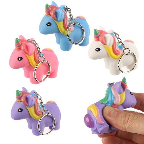 Keyring Squeezy Pooping Unicorn