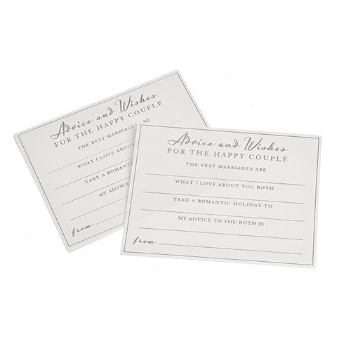 Wedding Advice Cards Pack of 10