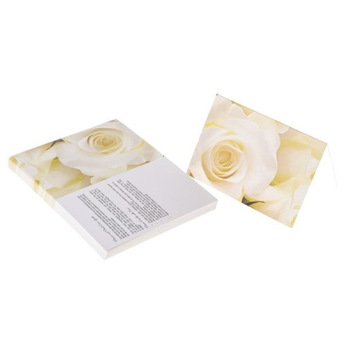 Oasis Folding Card Ivory Rose X25