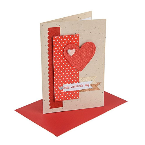 Florist Handmade Card Valentines With Envelope