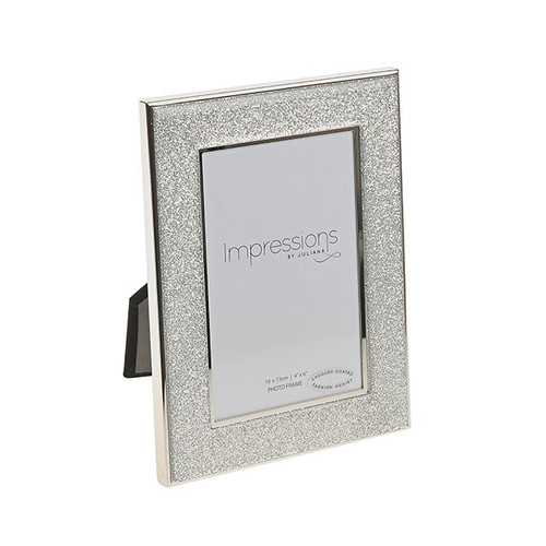 Silver Plated Glitter Frame 6 x 4
