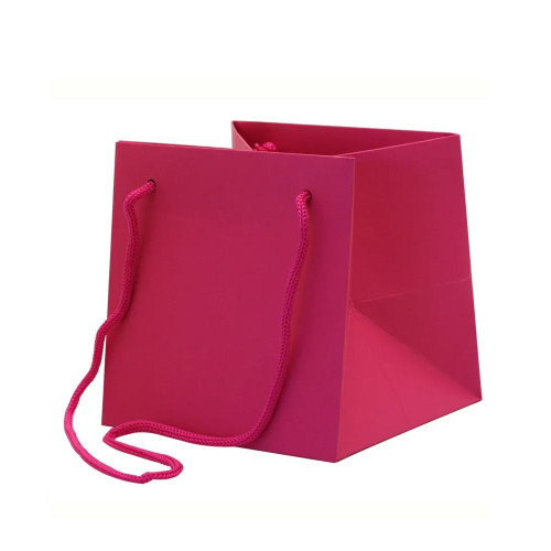 17x17cm Cerise Hand Tie Bag (10/100)