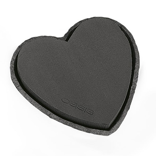 Oasis Noir Biodegradable Foam Heart x 2