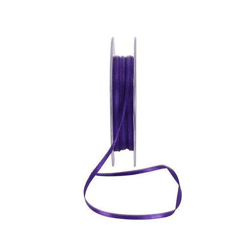 Double Satin Ribbon 3Mm Dark Purple