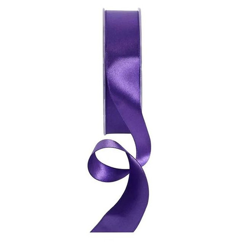 Double Satin Ribbon 25Mm Dark Purple