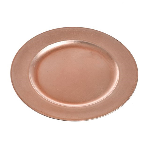 Charger Plate Rose Gold Metallic 33Cm