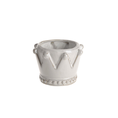 Ceramic Pot With Zig Zag Design 11.5cm