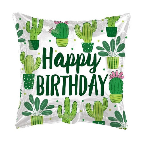Balloon Eco Happy Birthday Cactus