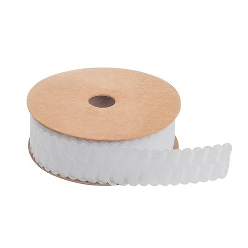 Fabric Ribbon Non Woven Waves White