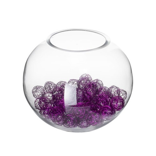 Glass Ball Vase 20X23cm