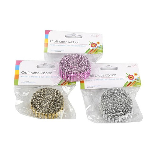 Craft Mesh Ribbon 1.6M Assorted