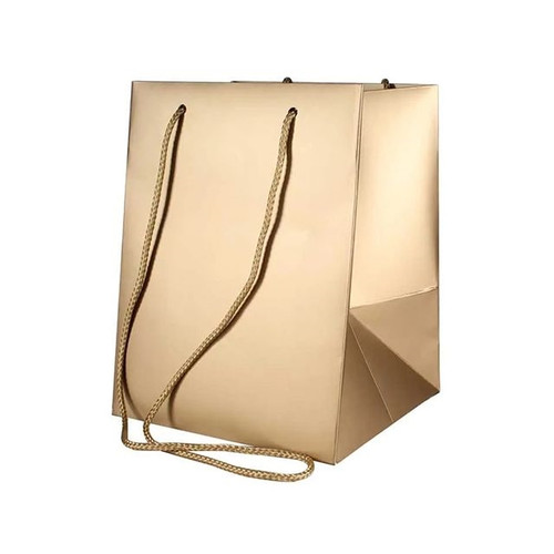 Hand Tie Bag Metallic Gold 19x25cm