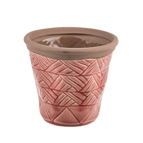 Aztec Planter Pink 13.5Cm