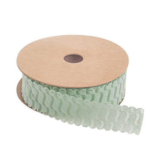 Fabric Ribbon Non Woven Waves Sage