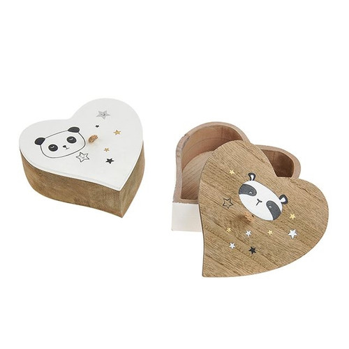 Panda Love Heart Storage Box 2 Assorted