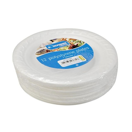 Polystyrene Plates 7Inch Pk12