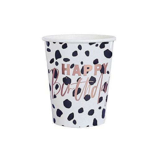 Paper Cups Birthday Dalmatian Pk10