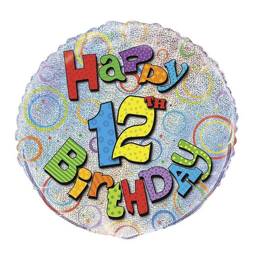 Foil Balloon Happy Birthday 12