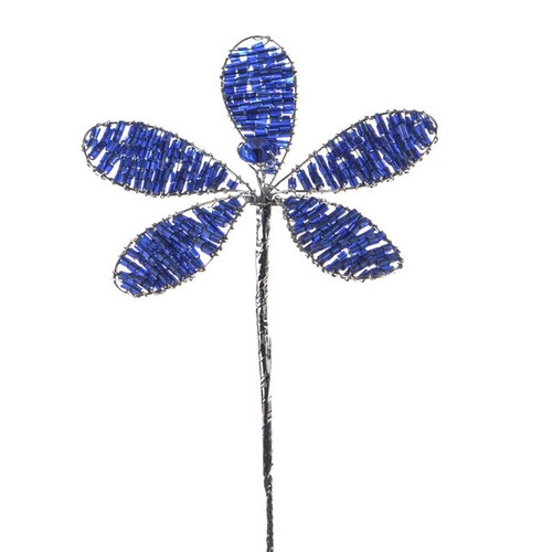 Crystal Bead Flower Sa Blu 7Cm