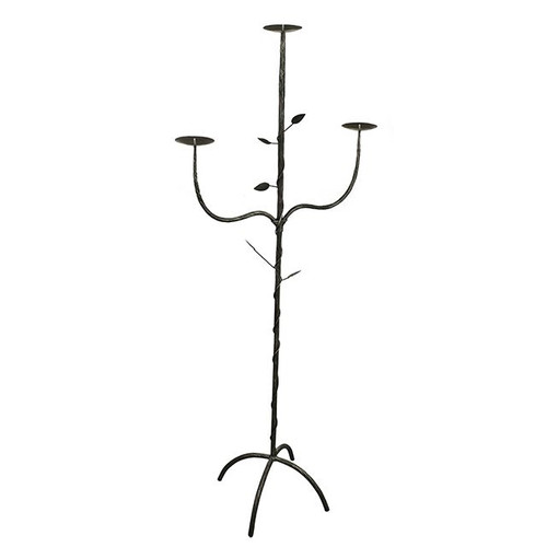 Bali Candle Stand Trisula Steel 3 Arm 150Cm