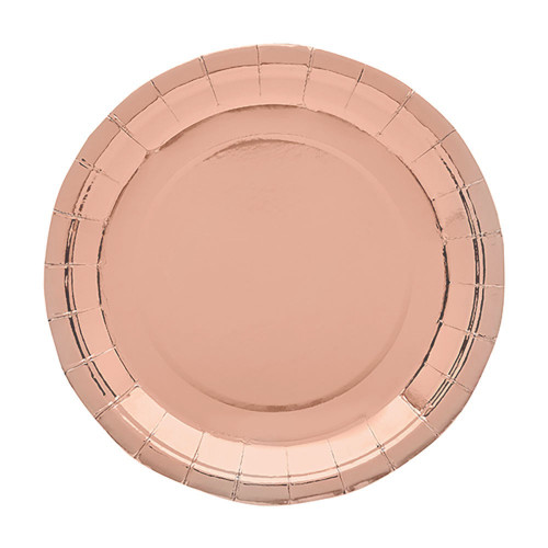 Rose Gold 9" Paper Plate 10pk