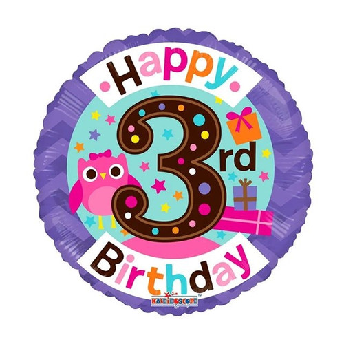 Balloon 3Rd Birthday Girl 18 Inch