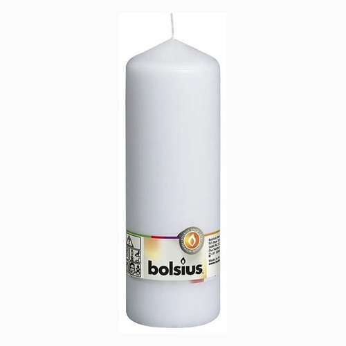 Bolsius Pillar Candle 200/68 Wht 100Hr