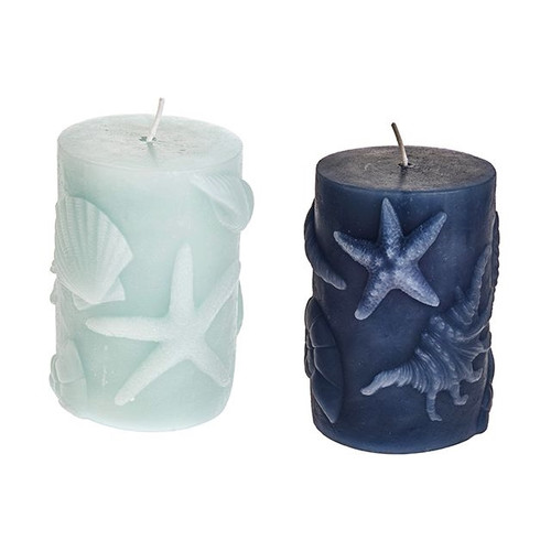 Ocean Candle Embossed Assorted Blue Small