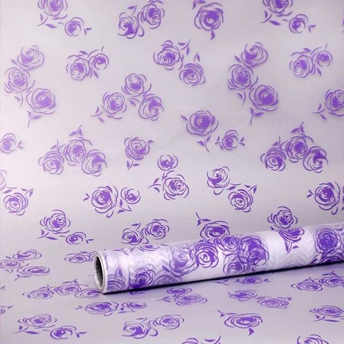 Cellophane Print Victoria Lilac 80cm 50m