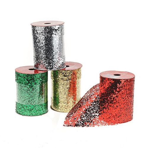 Christmas Glitter Mesh 4 Ast 10M