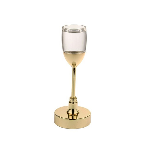 Duchess Curved Metal Candle Stand Gold 21.5 cm