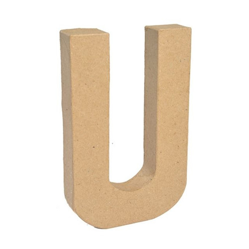 Craft Letter Paper Mache U 3D