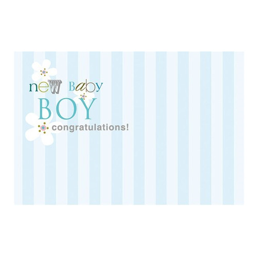 Oasis Card Sgl New Baby Boy Blue Stripe