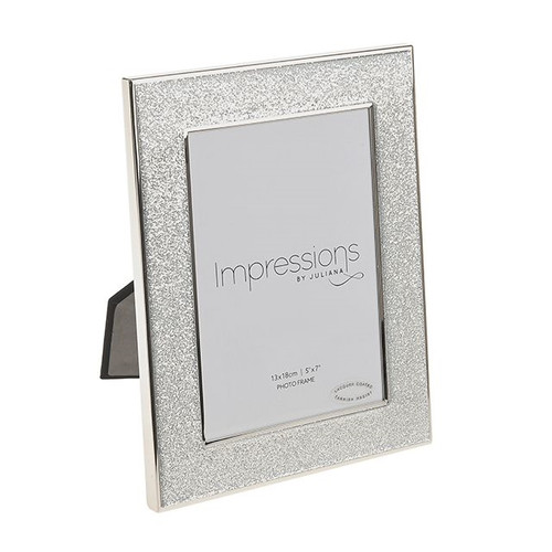 Silver Plated Glitter Frame 5 x 7