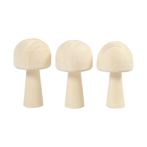Wooden Mushroom 3Pieces