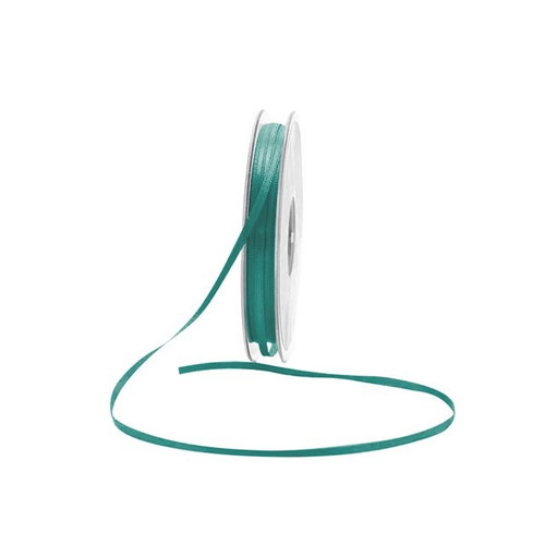 Double Satin Ribbon 3Mm Teal Green